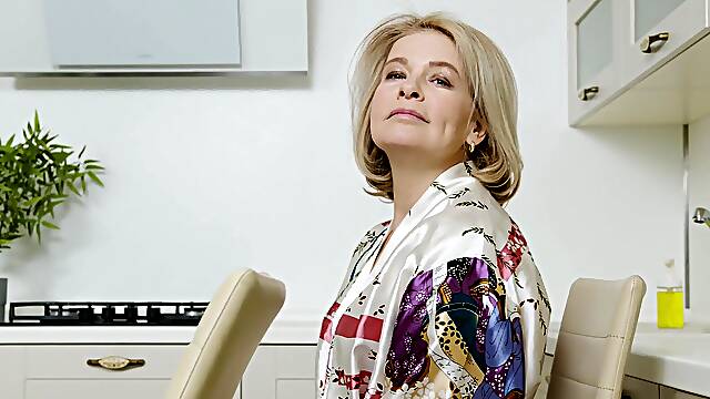 Sensual mom in her mid 50s lands young dick in both her succulent holes