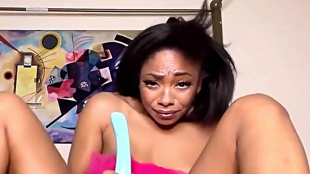 Ebony Fantasy Fairy Slut Fucks Herself With Fuck Doll