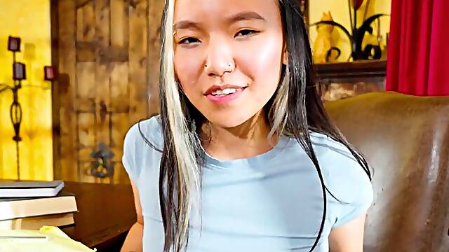 Study Session Turns Steamy: Asia Lee’s Oral Exam