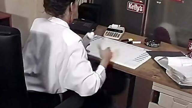 Office girl gets caught shaving pussy and ends up fucking