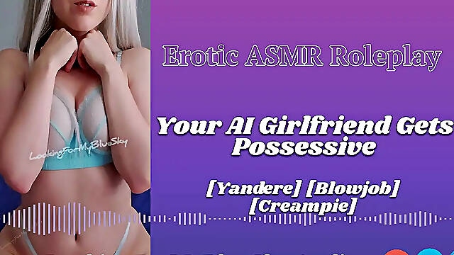 Virtual AI girlfriend gets possessive & gives a blowjob