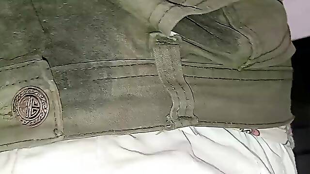 Cloth diaper soiled with panties on