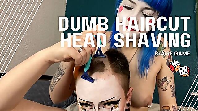 Weird Clown Gets Dumb Haircut Head Shaving