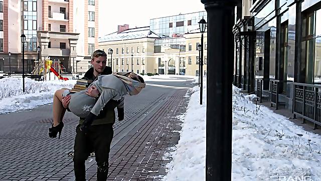 Sexy Russian chick Tori Fox gets undressed and fucked good