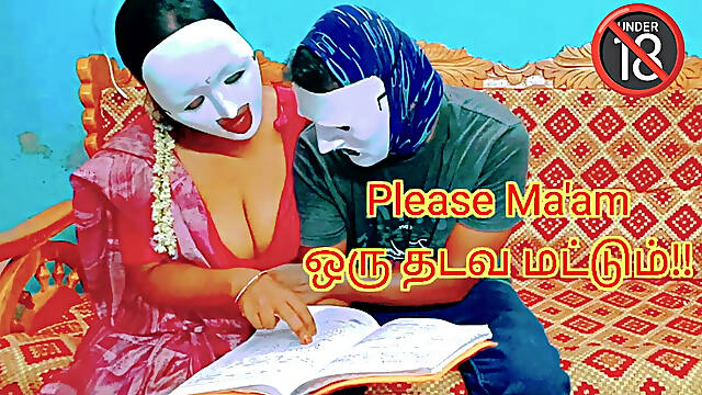 Student Seduced and Takes Everything From His Hot Teacher - Tamil Erotic Video with Loud Moaning